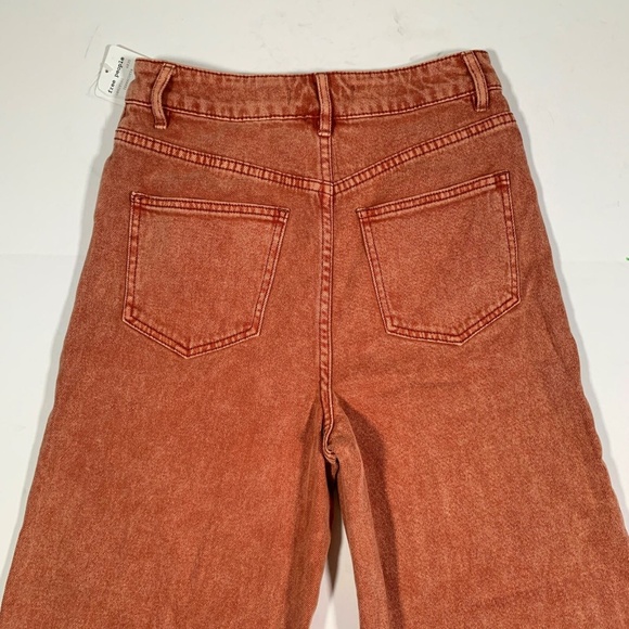 Free People Jeans Brown Terracotta Cropped Sz 30 - Picture 7 of 8